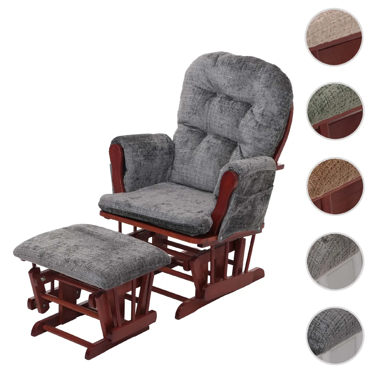 Mendler Fauteuil rocking chair - Gris