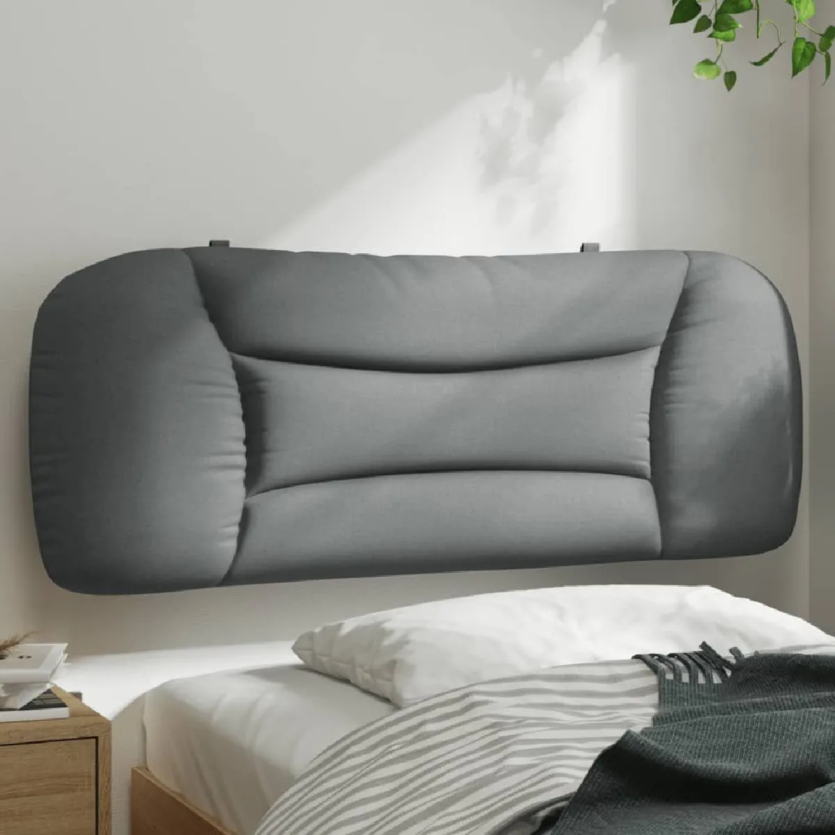 vidaXL Coussin de tête de lit 100 cm tissu - vue 2