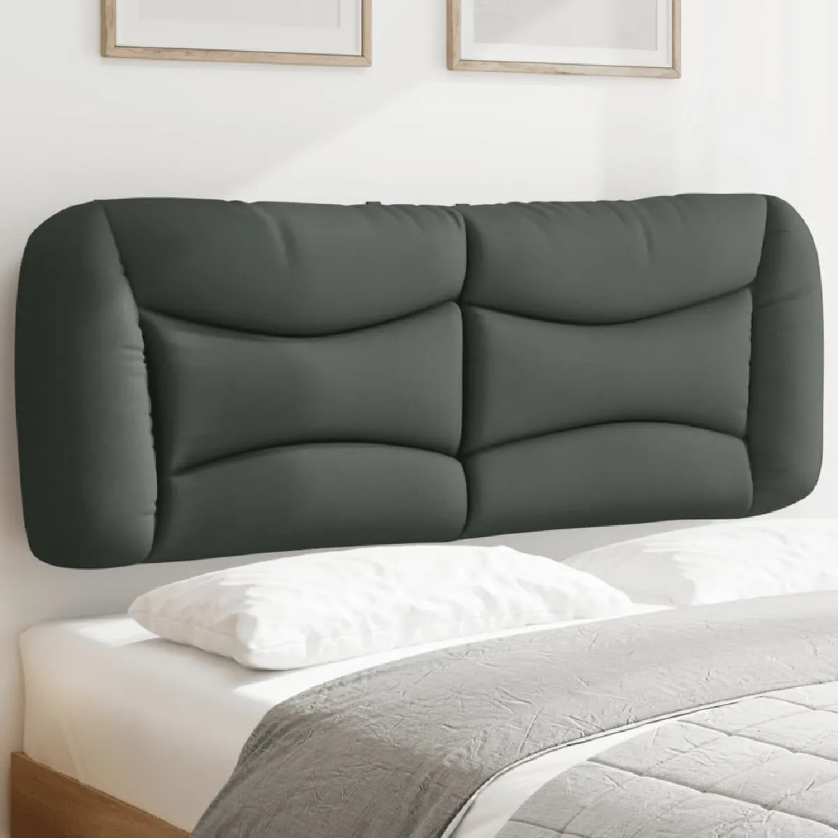 vidaXL Coussin de tête de lit 120 cm tissu