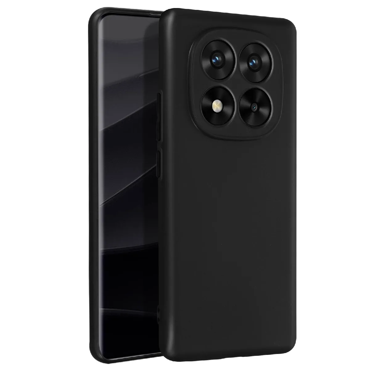 Avizar Noir Coque Pour Xiaomi Redmi Note 14 Pro Silicone Souple Mat