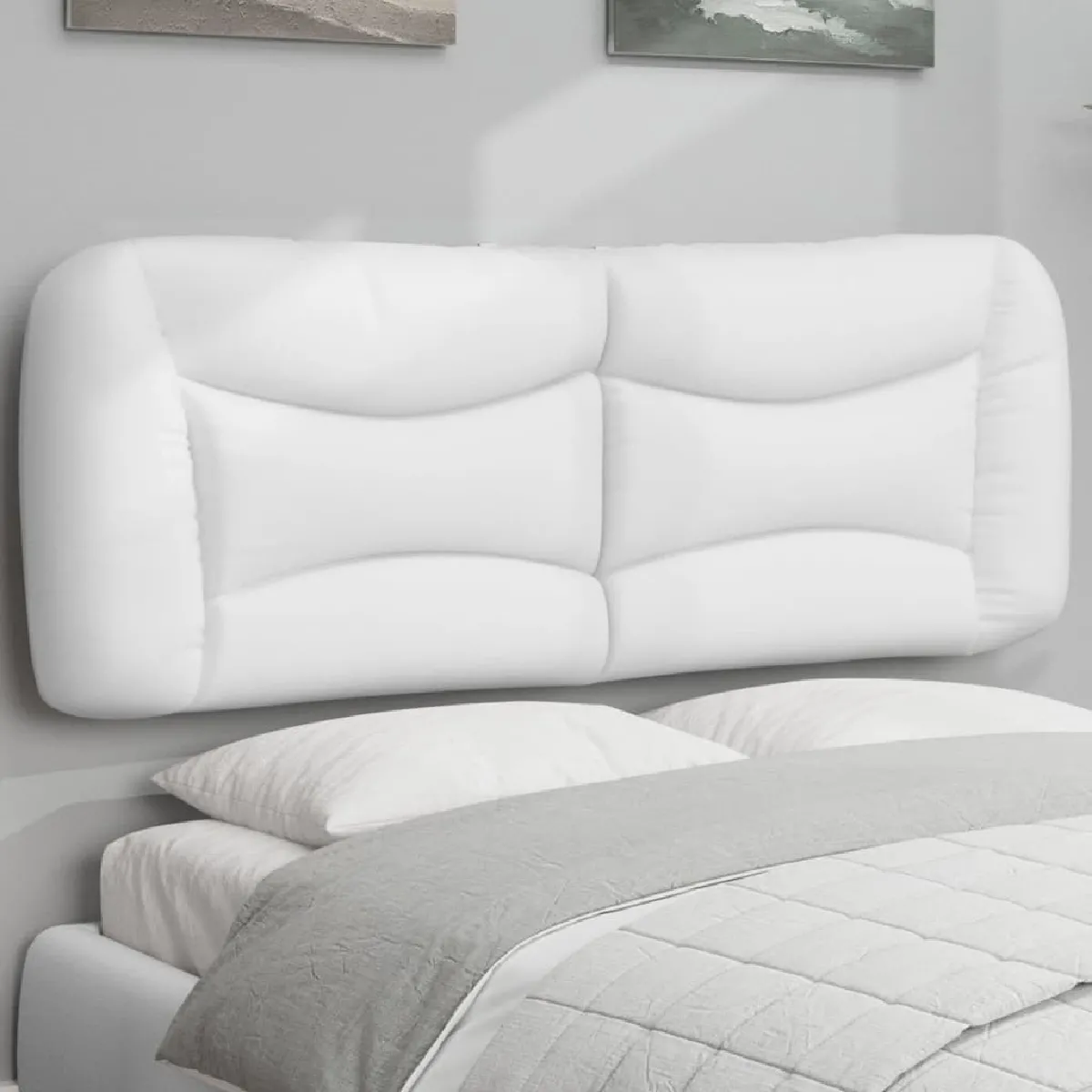vidaXL Coussin de tête de lit 120 cm similicuir - vue 9