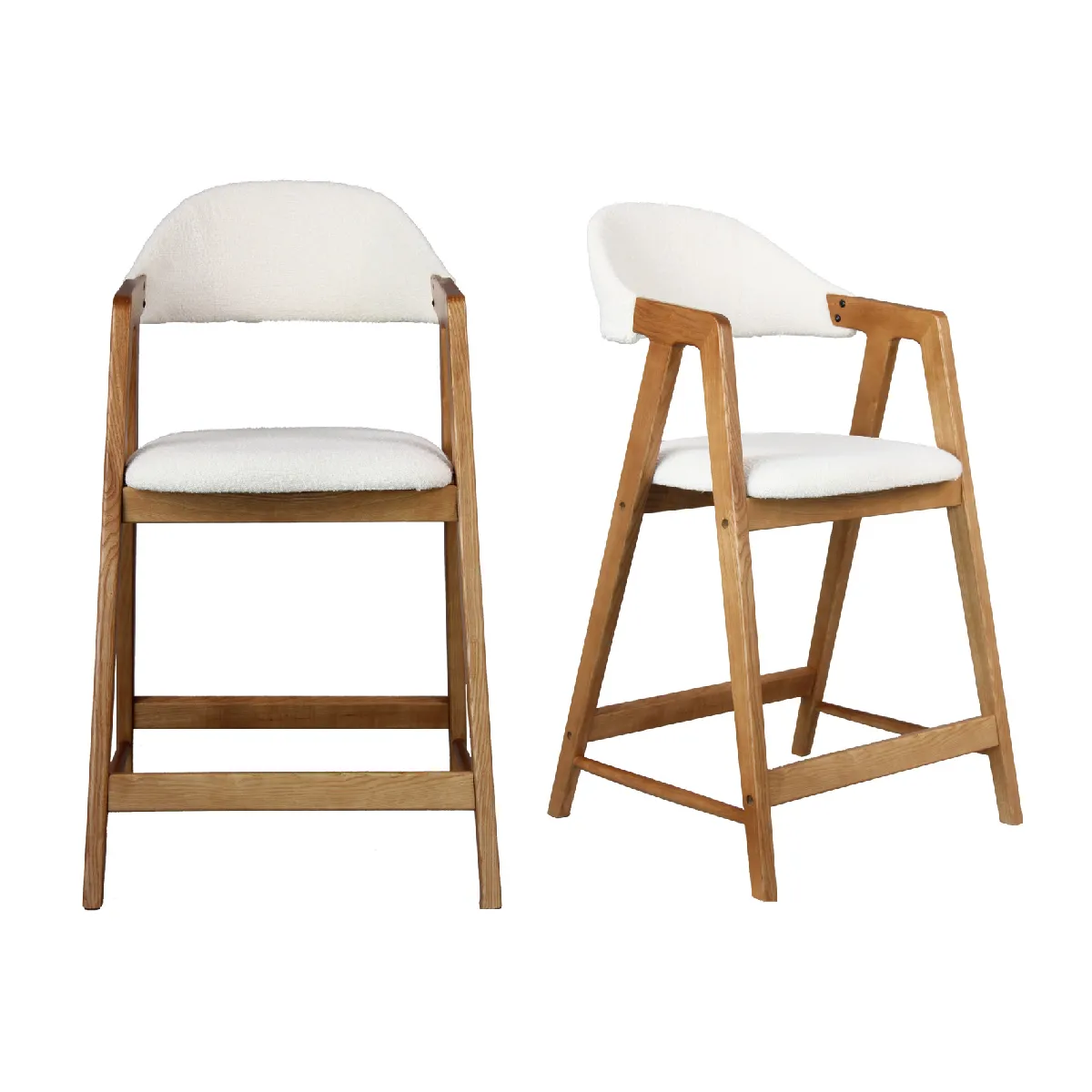 Moloo Lot de 2 chaises de bar - Ecru Moloo Lot de 2 chaises de bar - Ecru