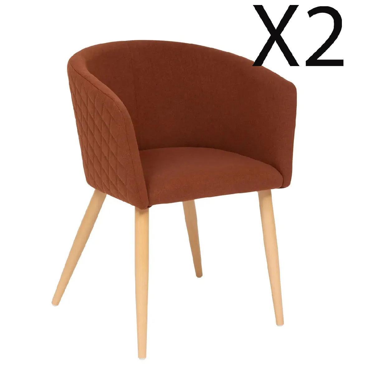 Fauteuils Velours Ambre