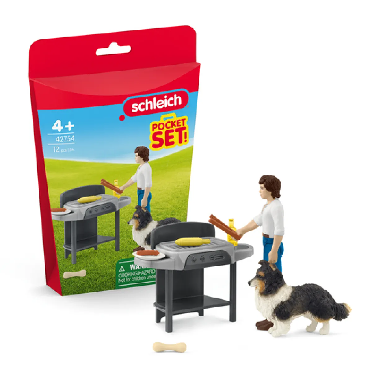 Schleich figurine set Mini Monde Tom barbecue