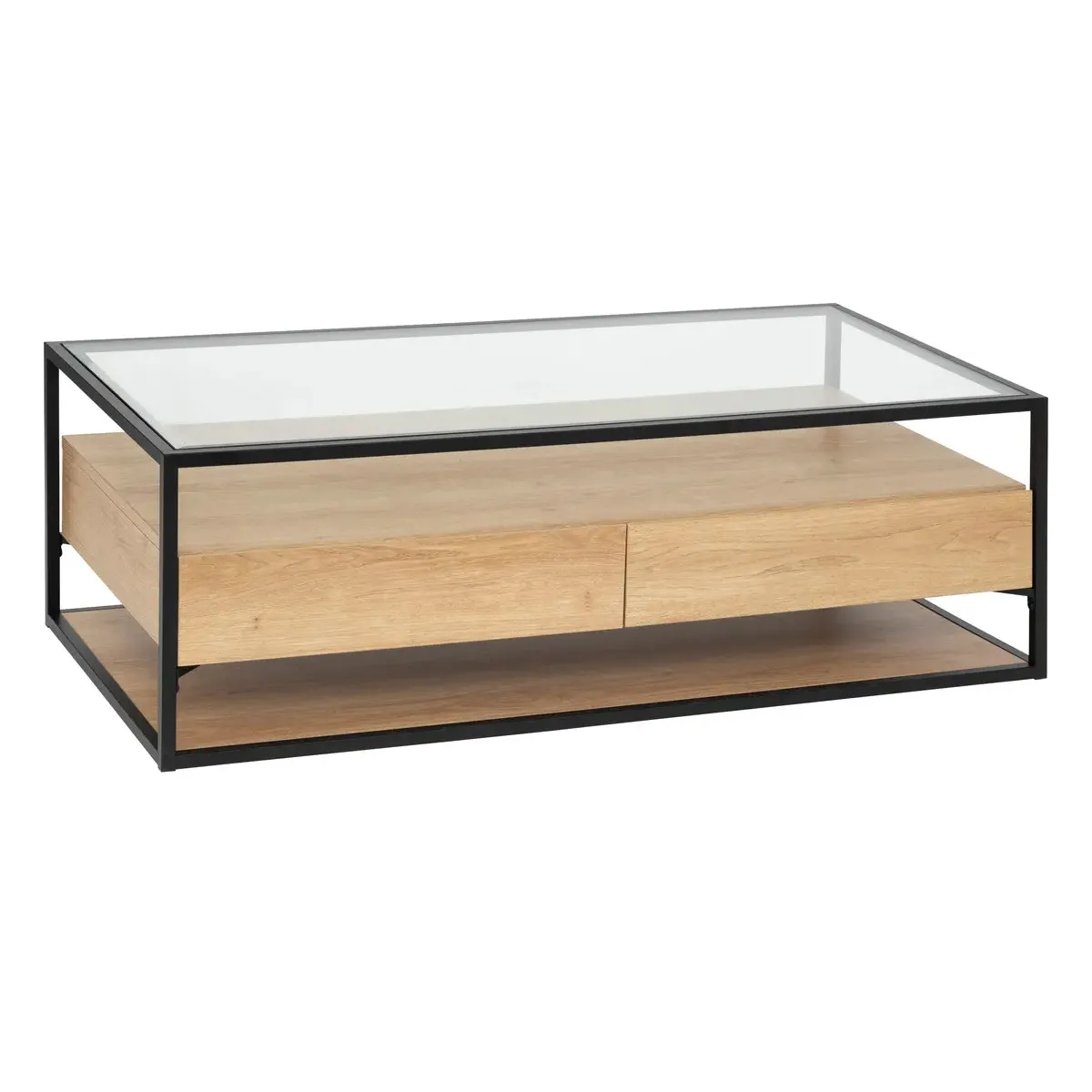 Comparer les prix de Table basse avec 2 tiroirs - Beige