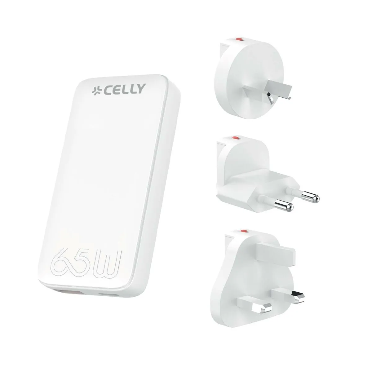 Celly Blanc Chargeur Mural Tctraveluni65w 65 W