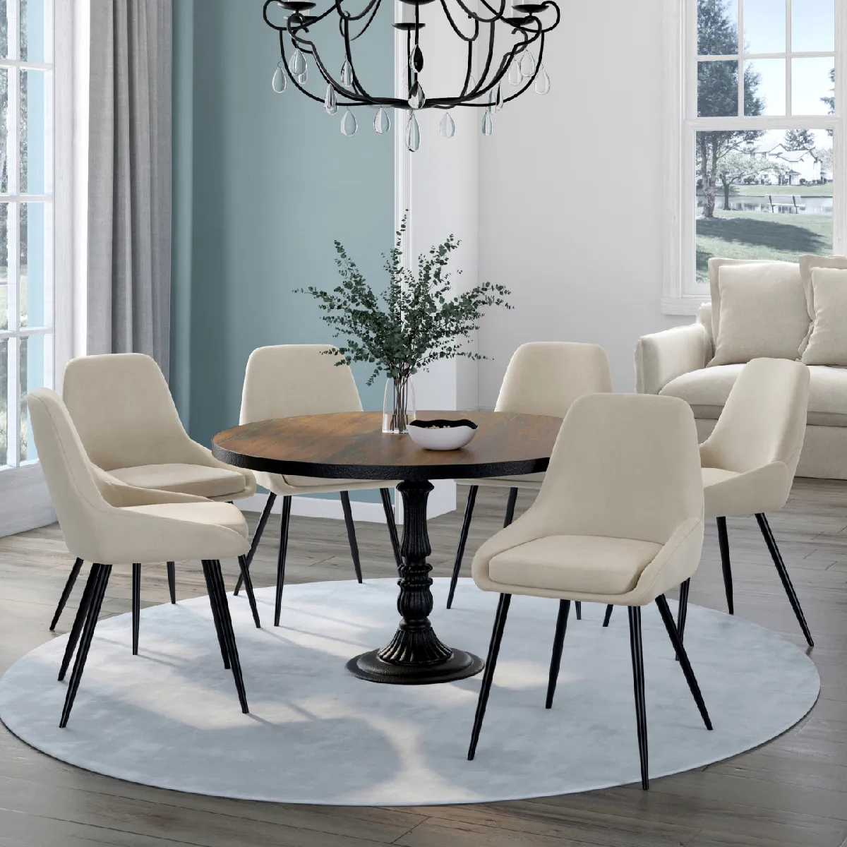 market lot de 6 chaises Thalya - Beige
