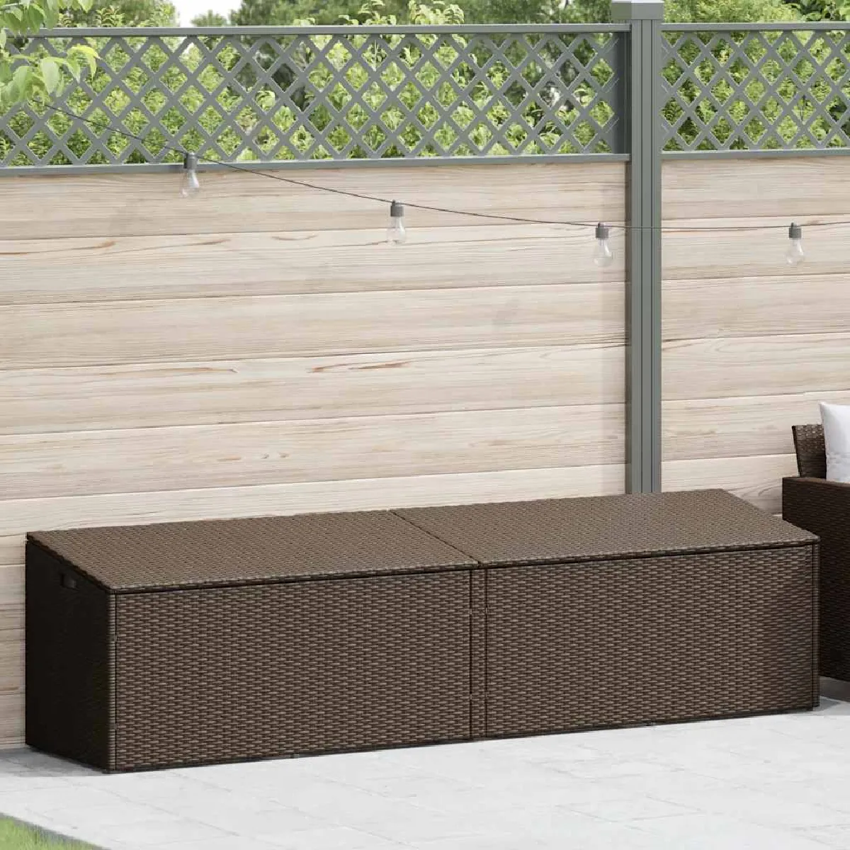 VIDAXL - Salon de Jardin - Résine Tressée - Marron - Image 2