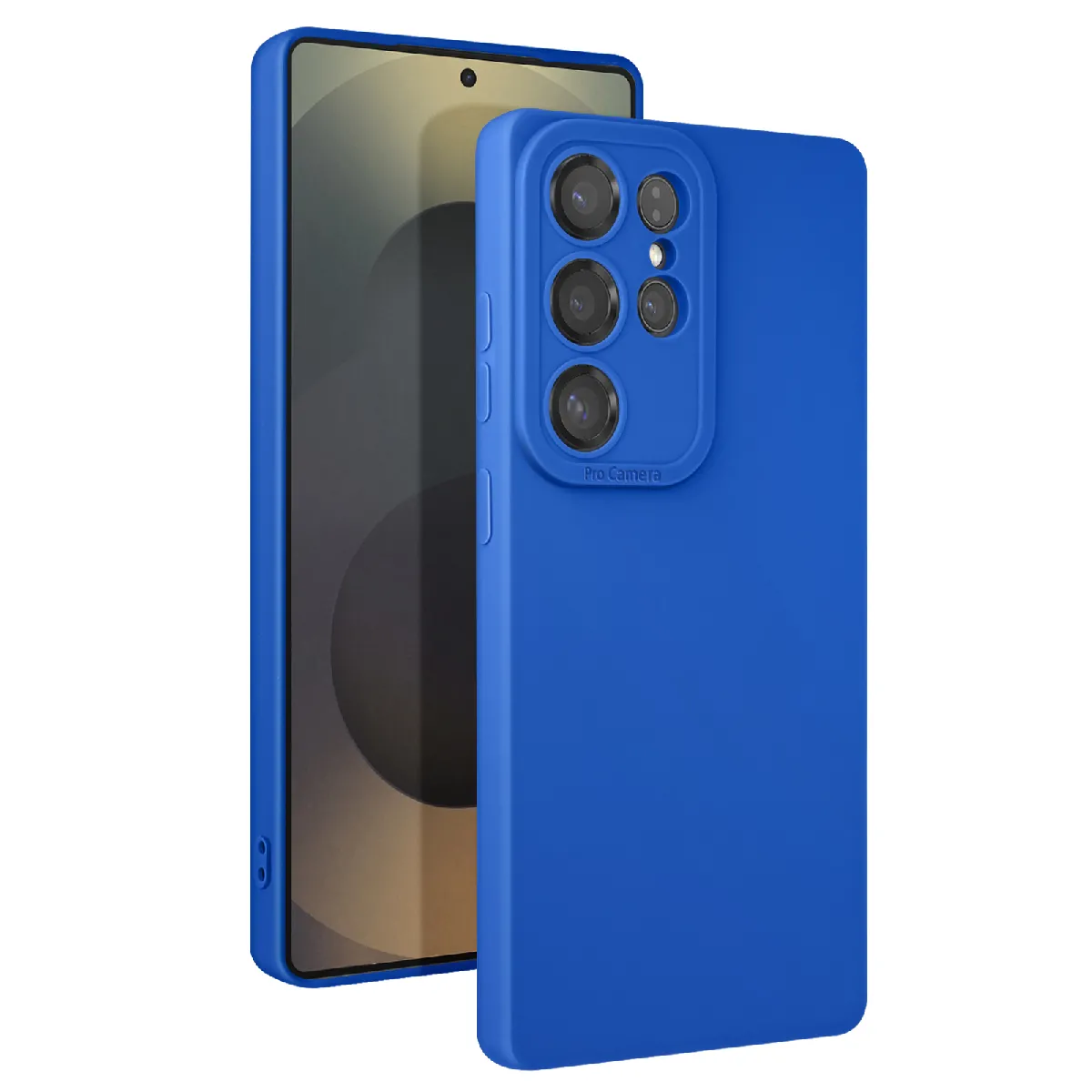 Avizar Bleu Coque Pour Samsung Galaxy S25 Ultra Silicone Mat