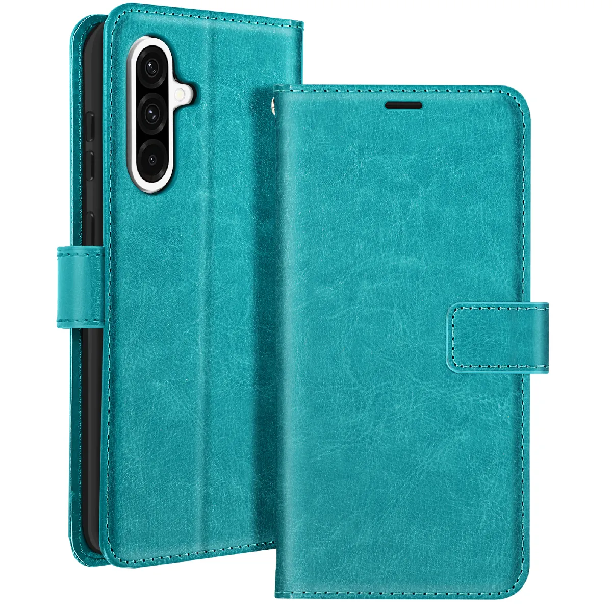 Mayaxess - Étui Portefeuille Samsung Galaxy A36 - Cuir - Turquoise - Image 2