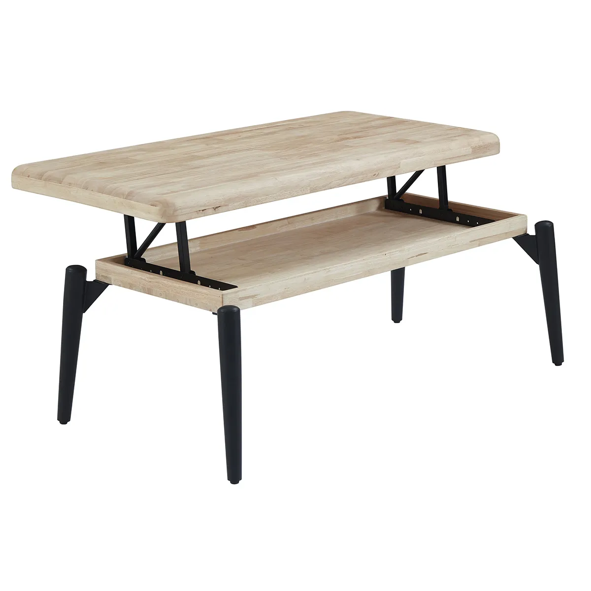 Comparer les prix de Table Basse Relevable Pegane - Chêne Nordique