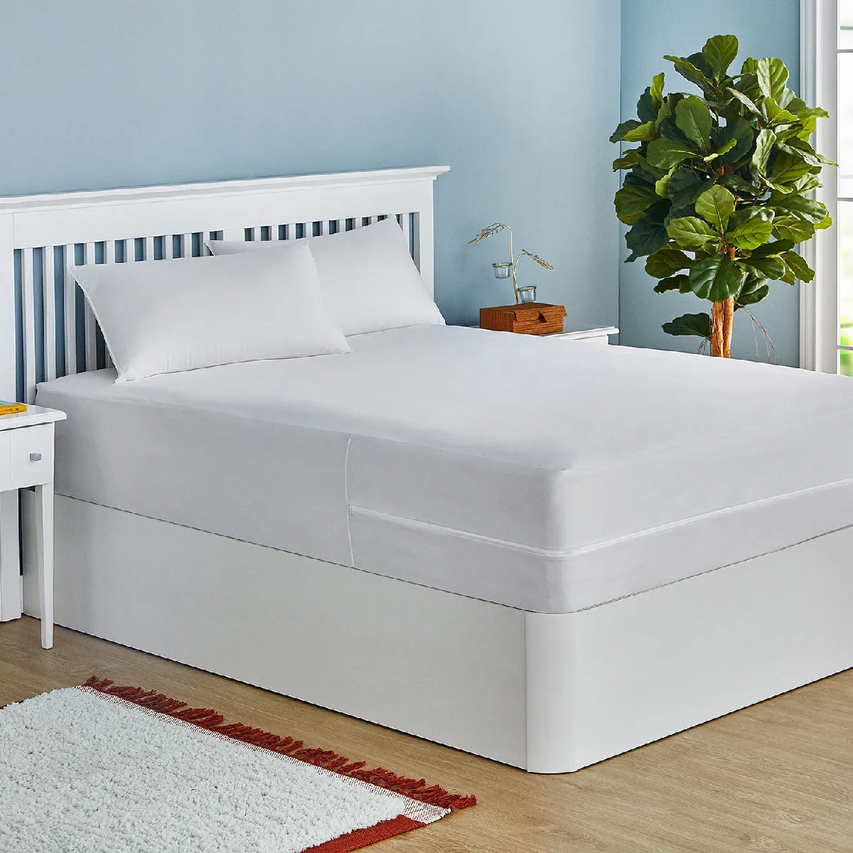 Pikolin Housse De Matelas Imperméable Et Respirante Silencieuse, Couvre 6 Faces, Jusqu'à 34 Cm