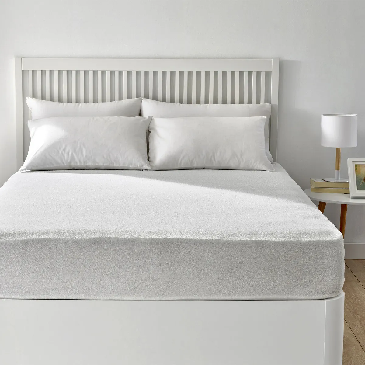 Protège-matelas - Dermoprotecteur à l'Aloe Vera - Jupe sur 5 faces - Lit 160cm