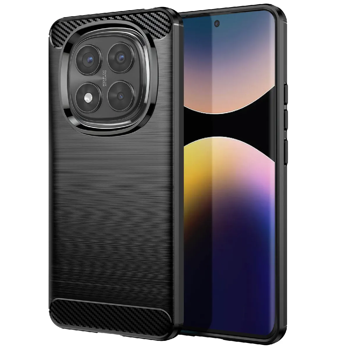 Avizar Noir Coque Pour Xiaomi Redmi Note 14 Pro Et 14 Pro Plus Silicone