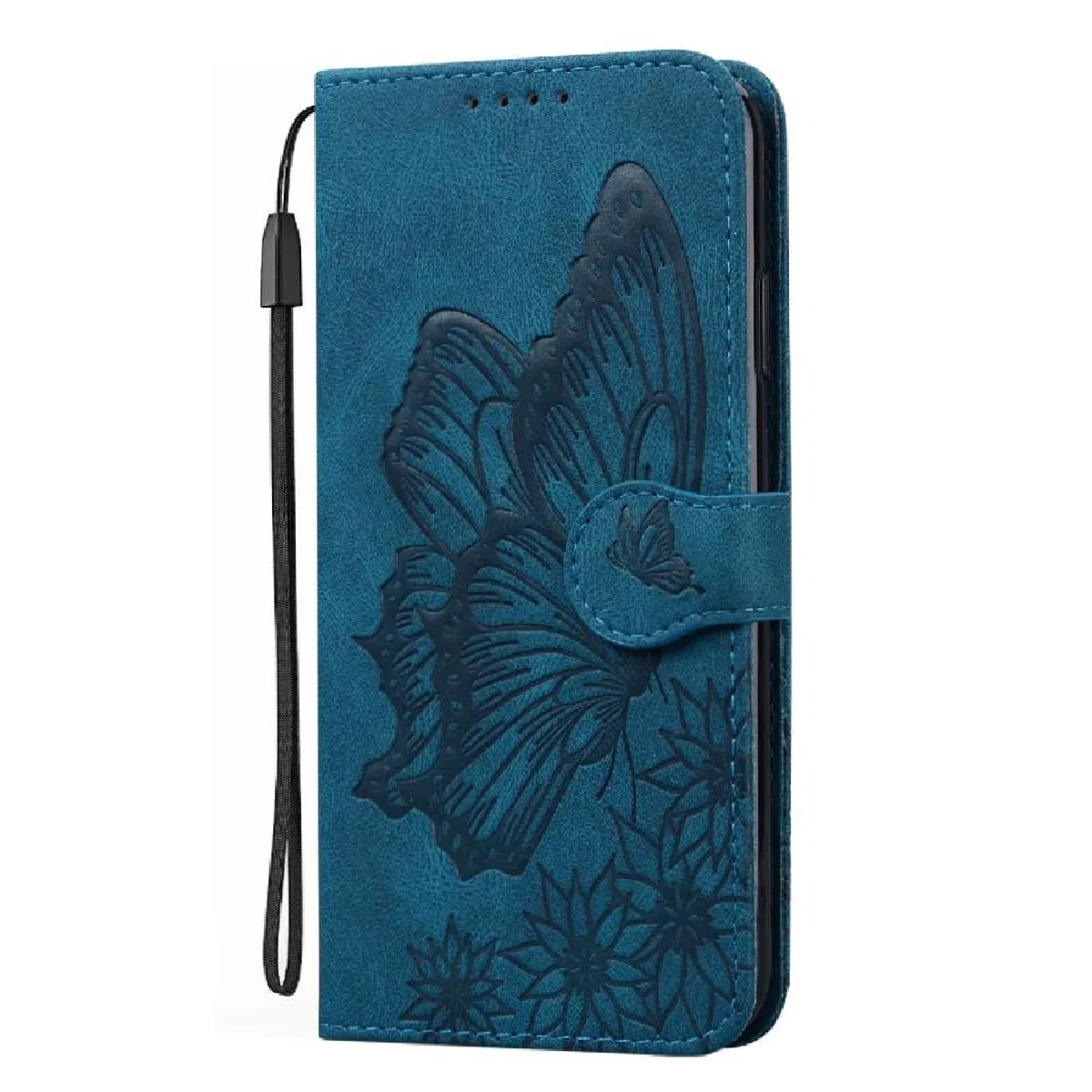 Générique Bleu Étui Portefeuille À 3 Emplacements Pour Cartes Xiaomi 14T 5G