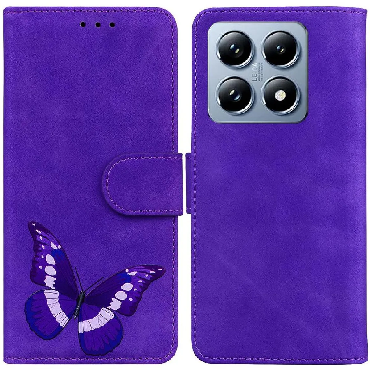 Générique Violet Étui Portefeuille Xiaomi 14T Pro 5G