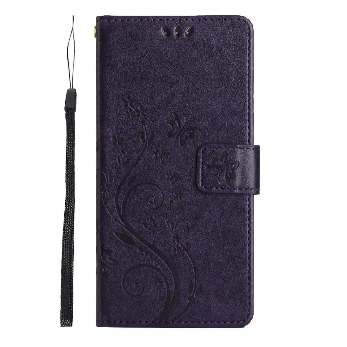 Générique Violet Étui Portefeuille À Sangle De Poignet Motorola Moto G15