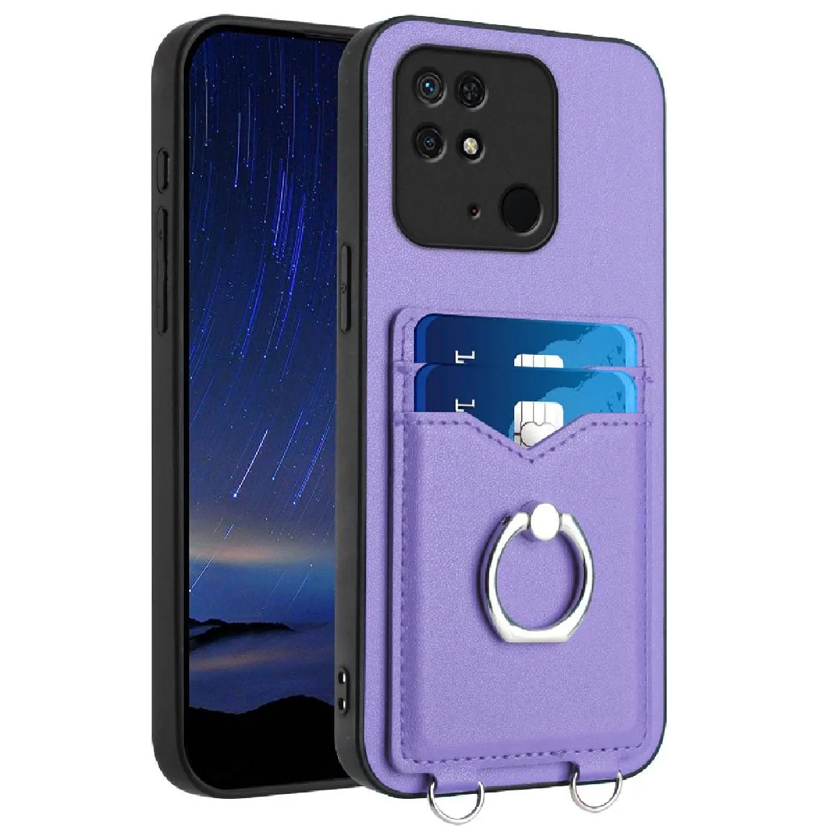 Étui portefeuille Xiaomi Redmi 10c - Violet