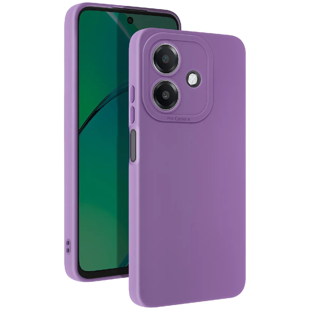 Avizar Violet Coque Pour Oppo A40 Silicone Mat Bloc Caméra Protégé