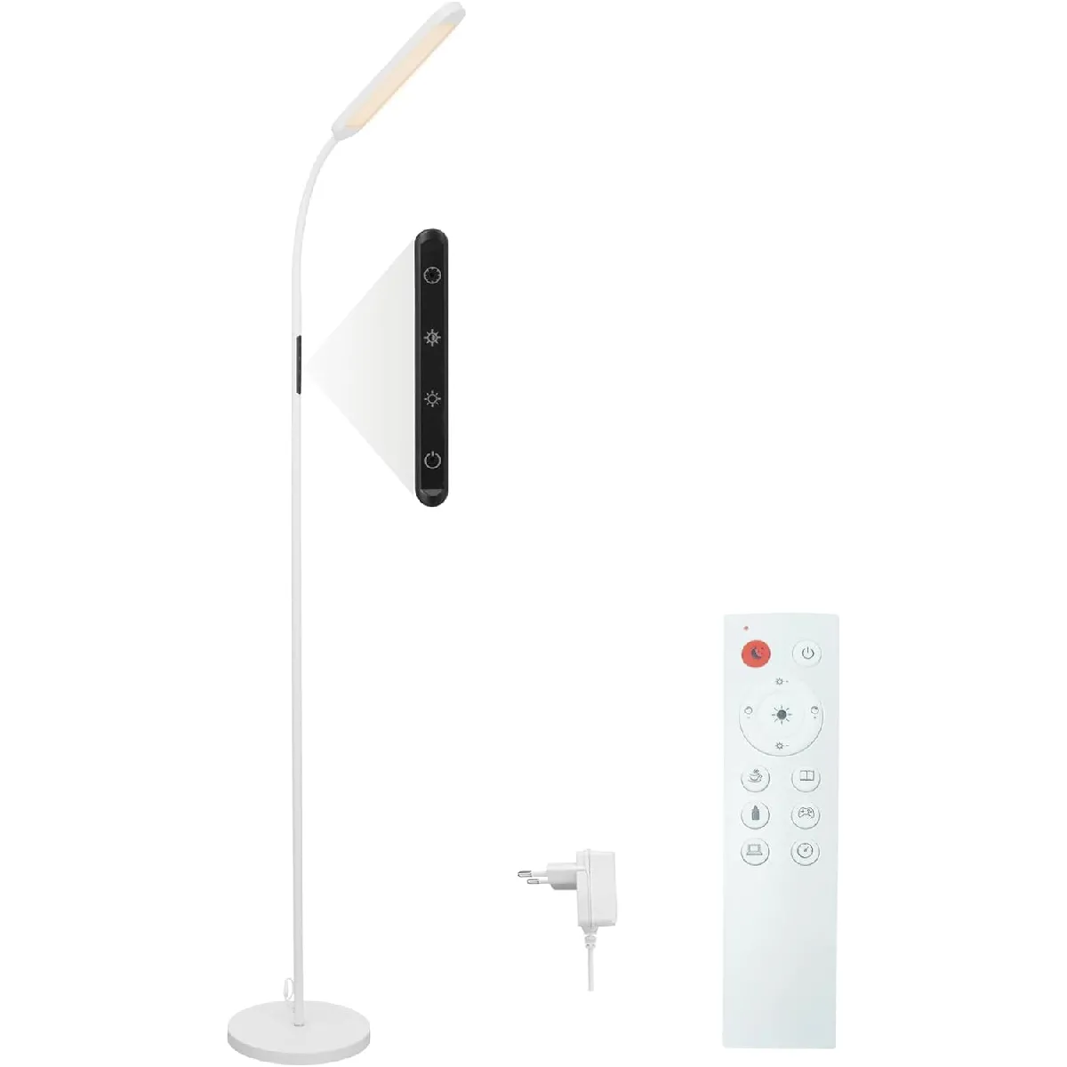 Zmh Lampadaire LED salon - Blanc