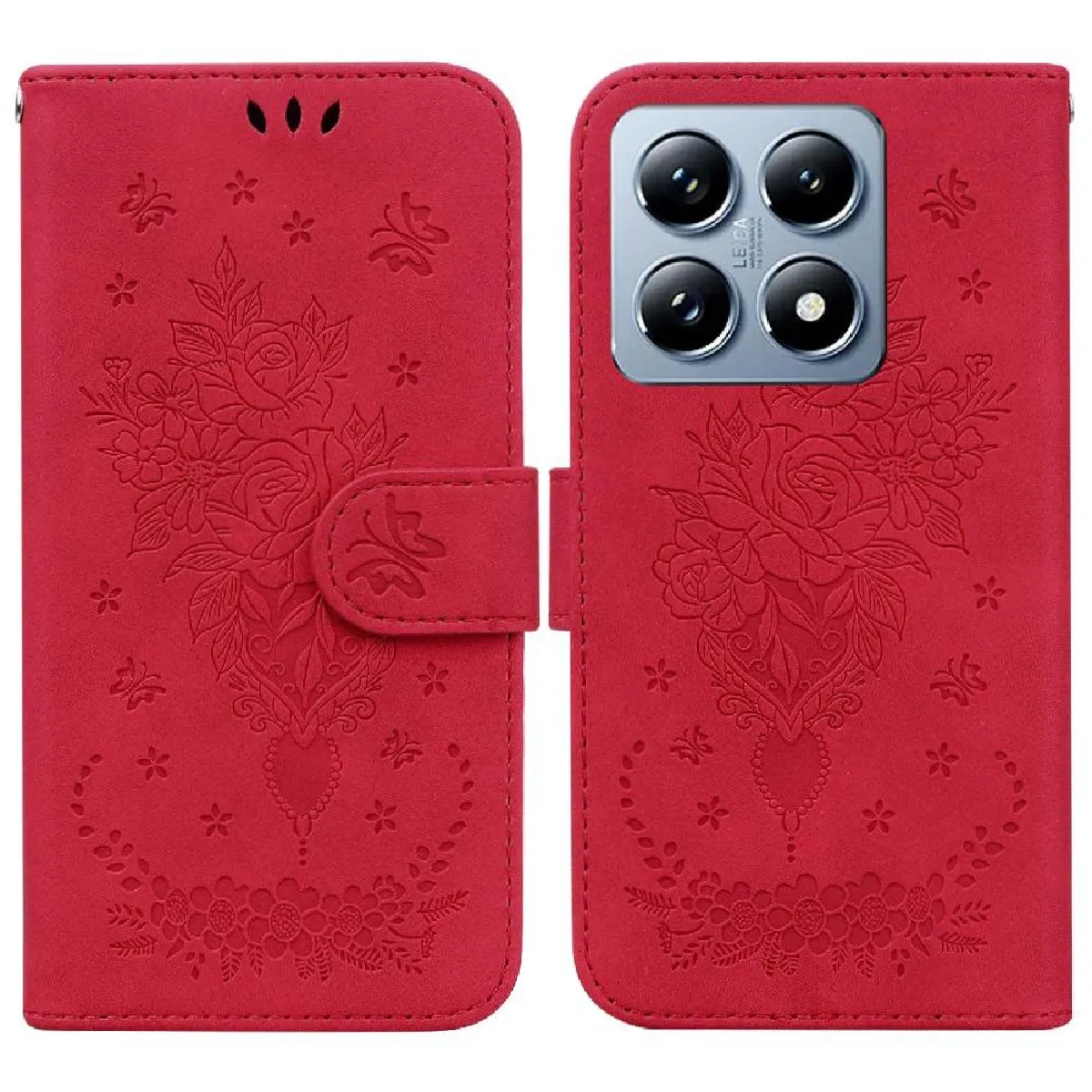 Générique Rouge Étui Portefeuille Foxdock Xiaomi 14T Pro 5G