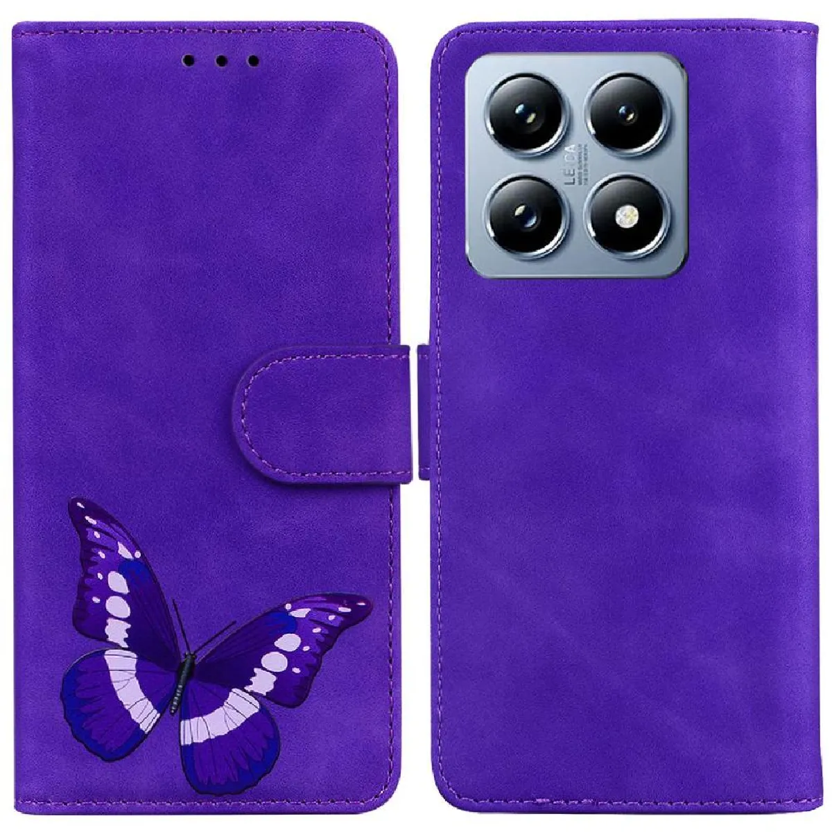 Générique Violet Étui Portefeuille Avec Support Xiaomi 14T 5G