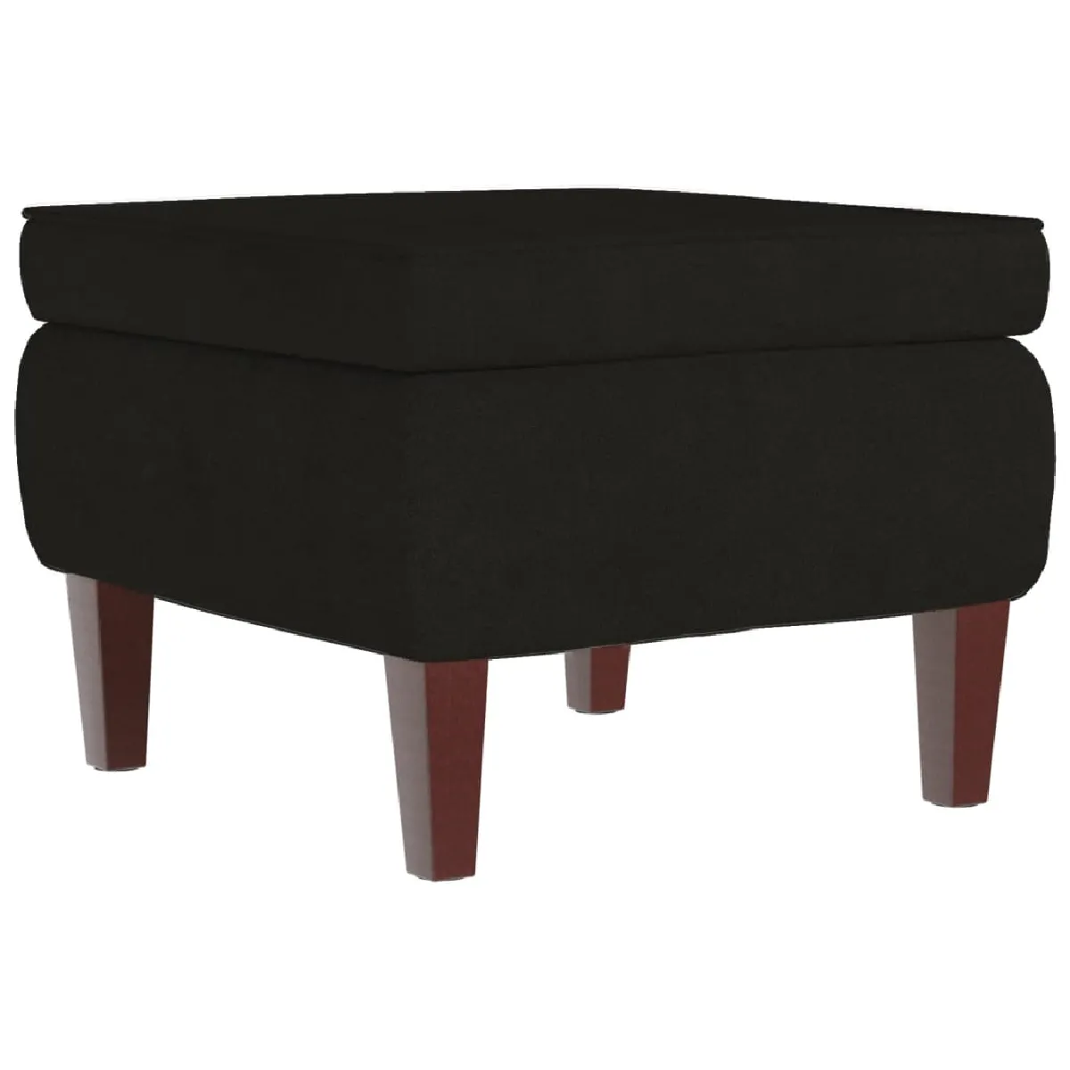 Decoshop26 Tabouret de bar en velours - Noir