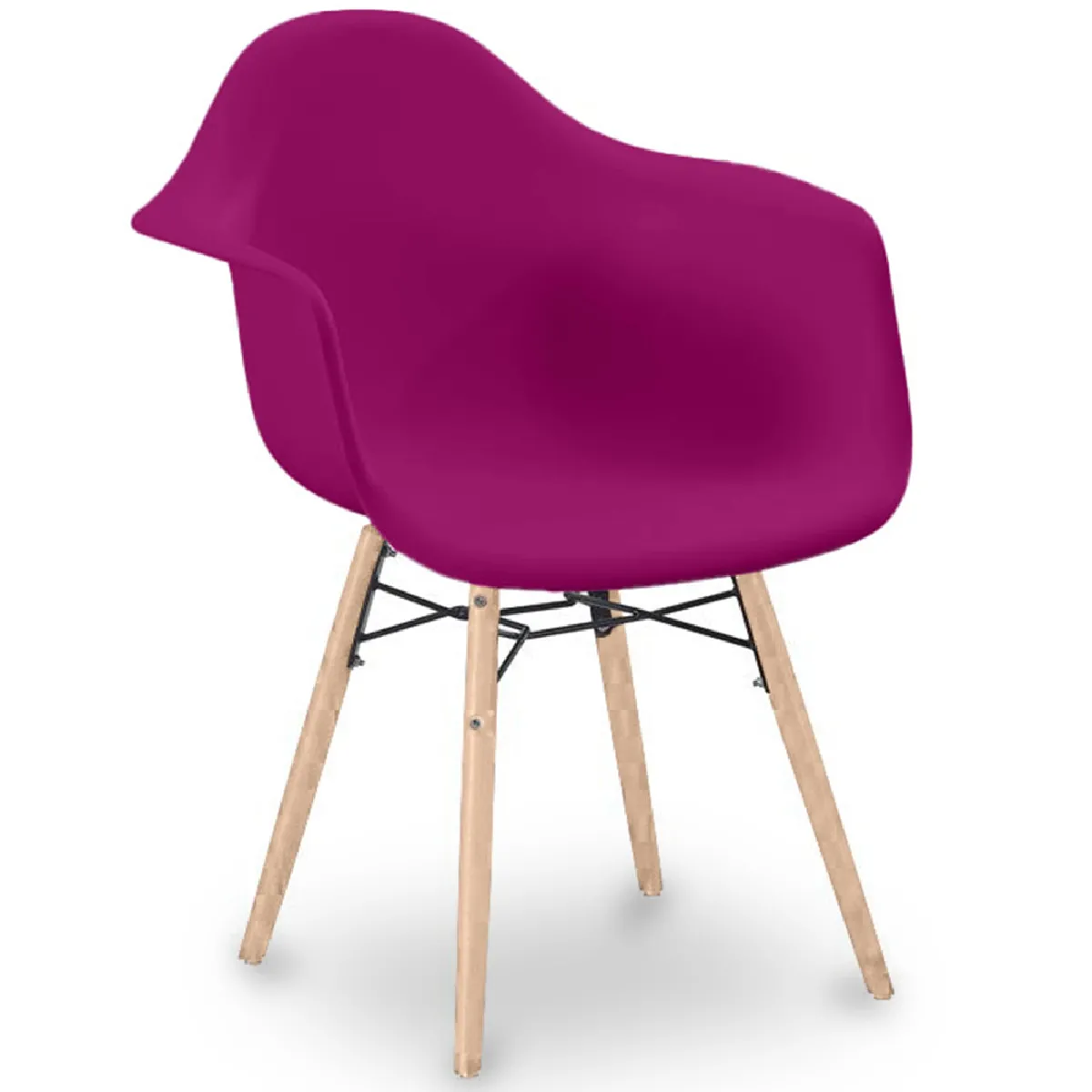 Chaise de Salle à Manger Design Scandinave - Pieds en Bois - Nordika Mauve