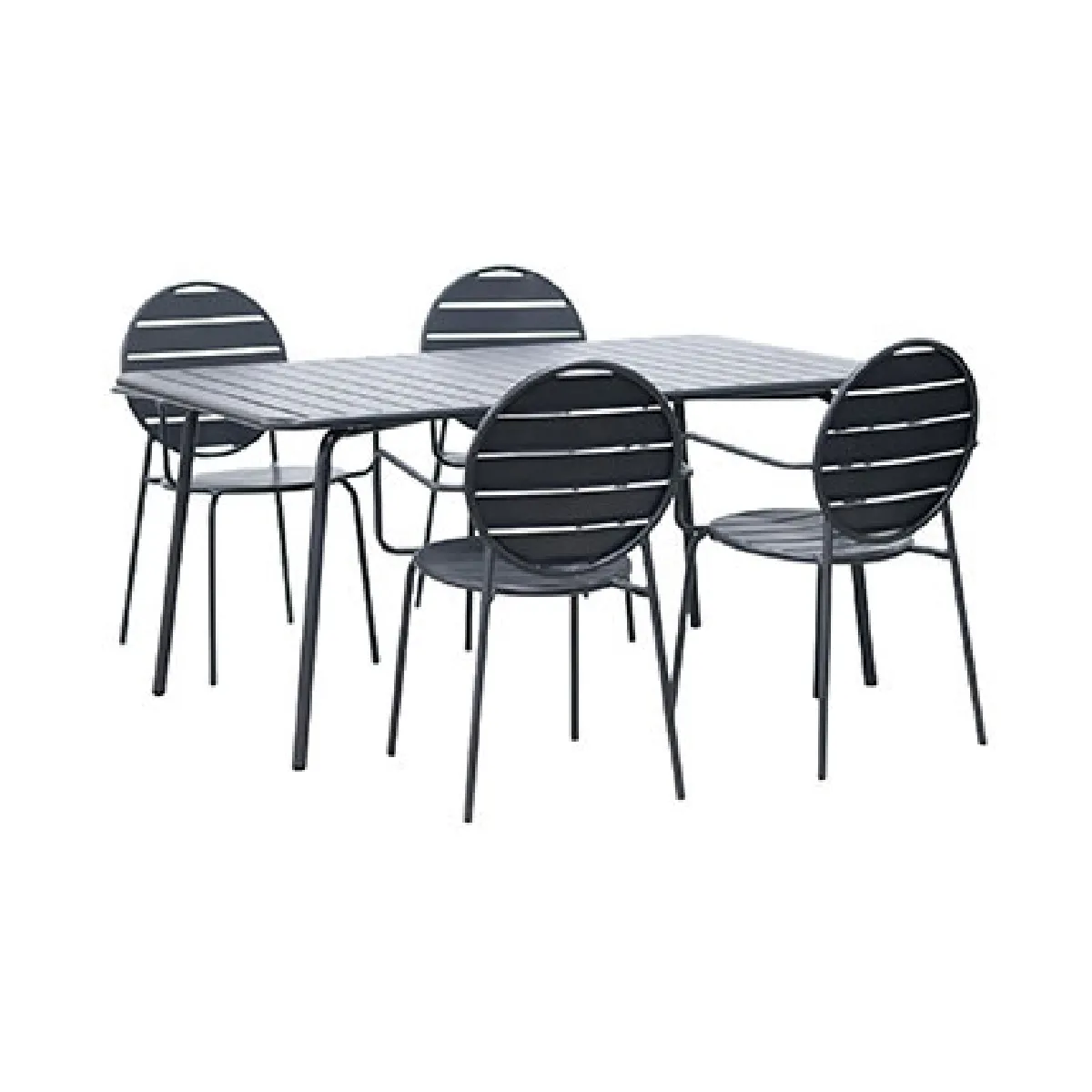 Mes Ensemble table et fauteuils jardin - Gris