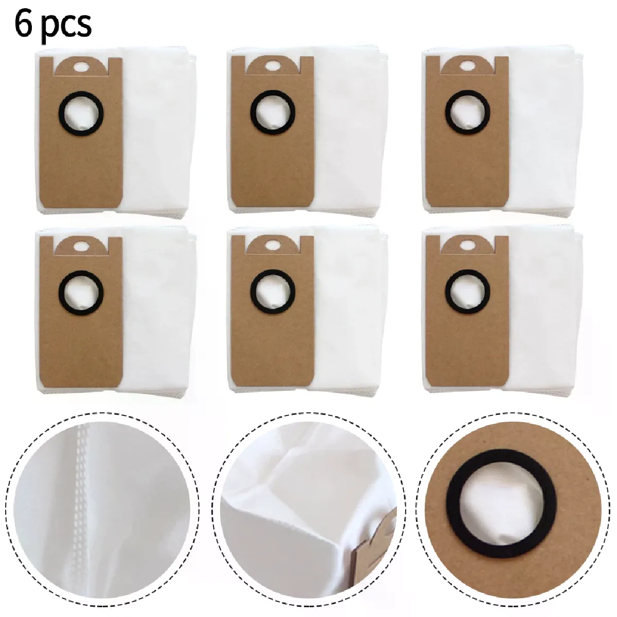 1 Brosse Principale, 4 Brosse Latérale, 2 Sac à Poussière, Accessoires