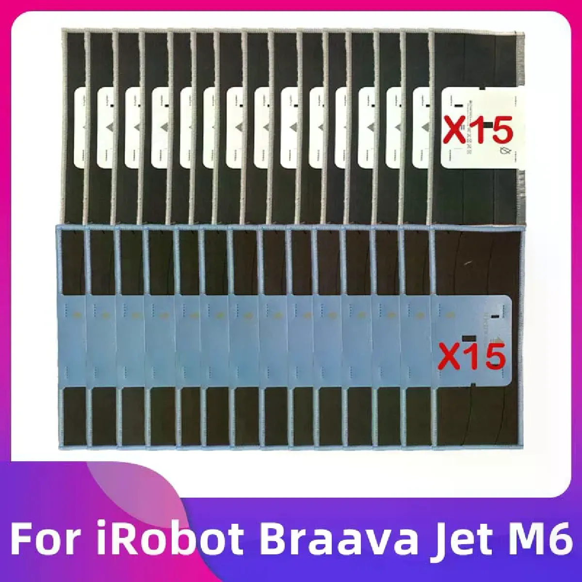 Générique Lingettes Lavables Pour Irobot Braava Jet M6
