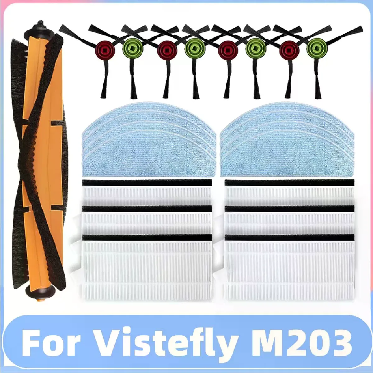 Sacs à Poussière De Rechange Pour Aspirateur Robot Vistefly M203 - Lot De 10, Entretien Facile - 10