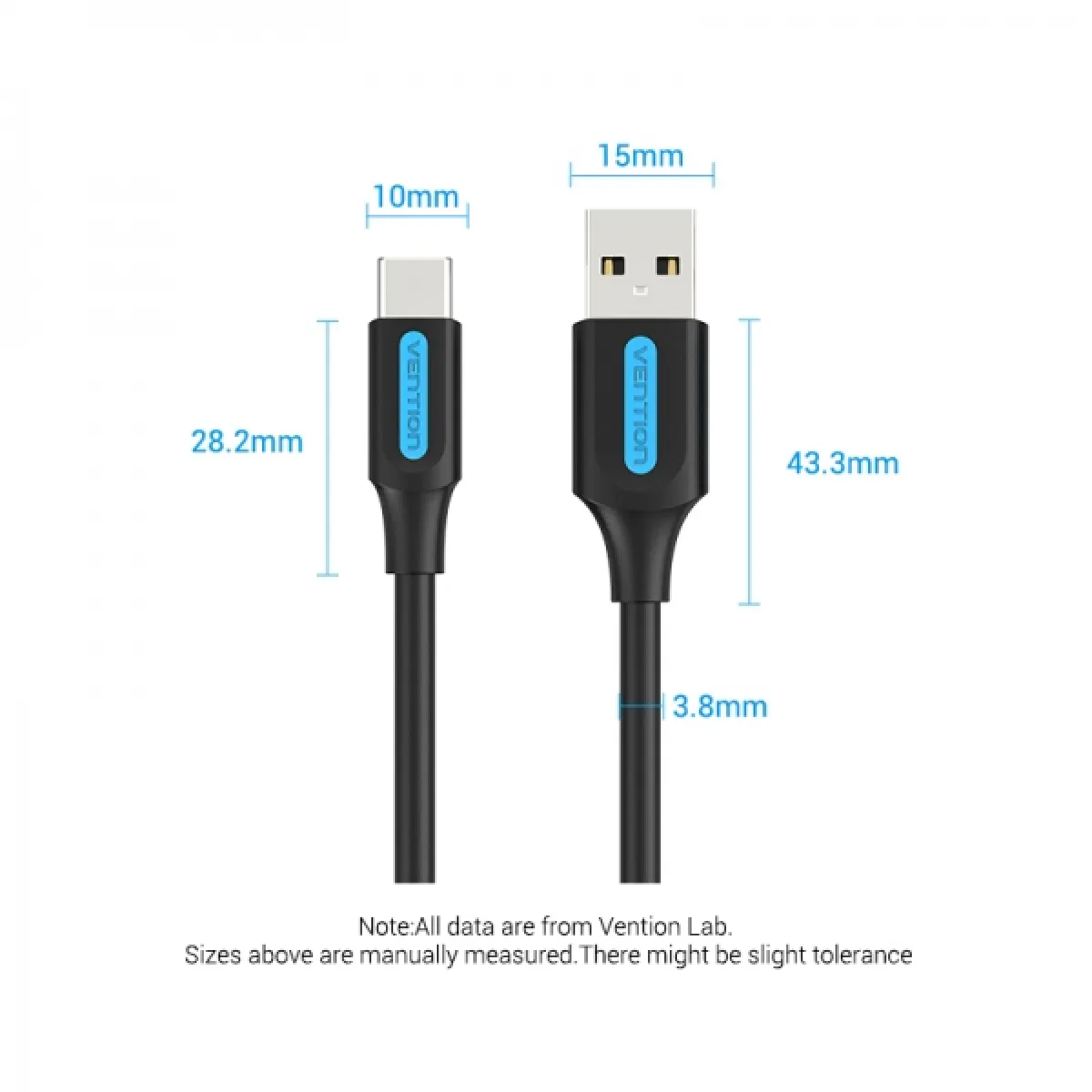 Vention Câble Usb-A Vers Usb-C Tressé En Nylon - 3 A - 1,5 M