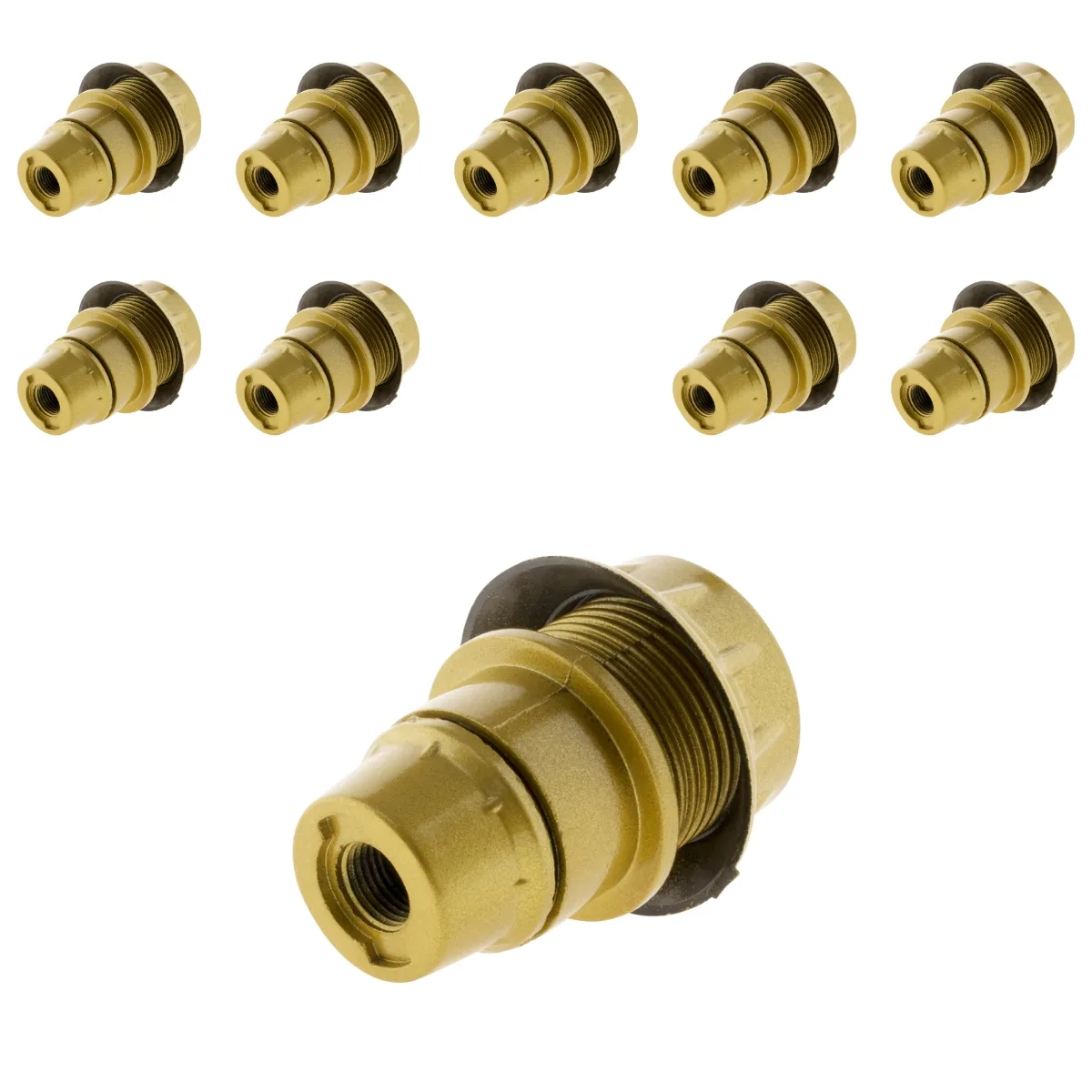 Zenitech - Douille E14 à simple bague - Lot de 10 - Doré - Image 3