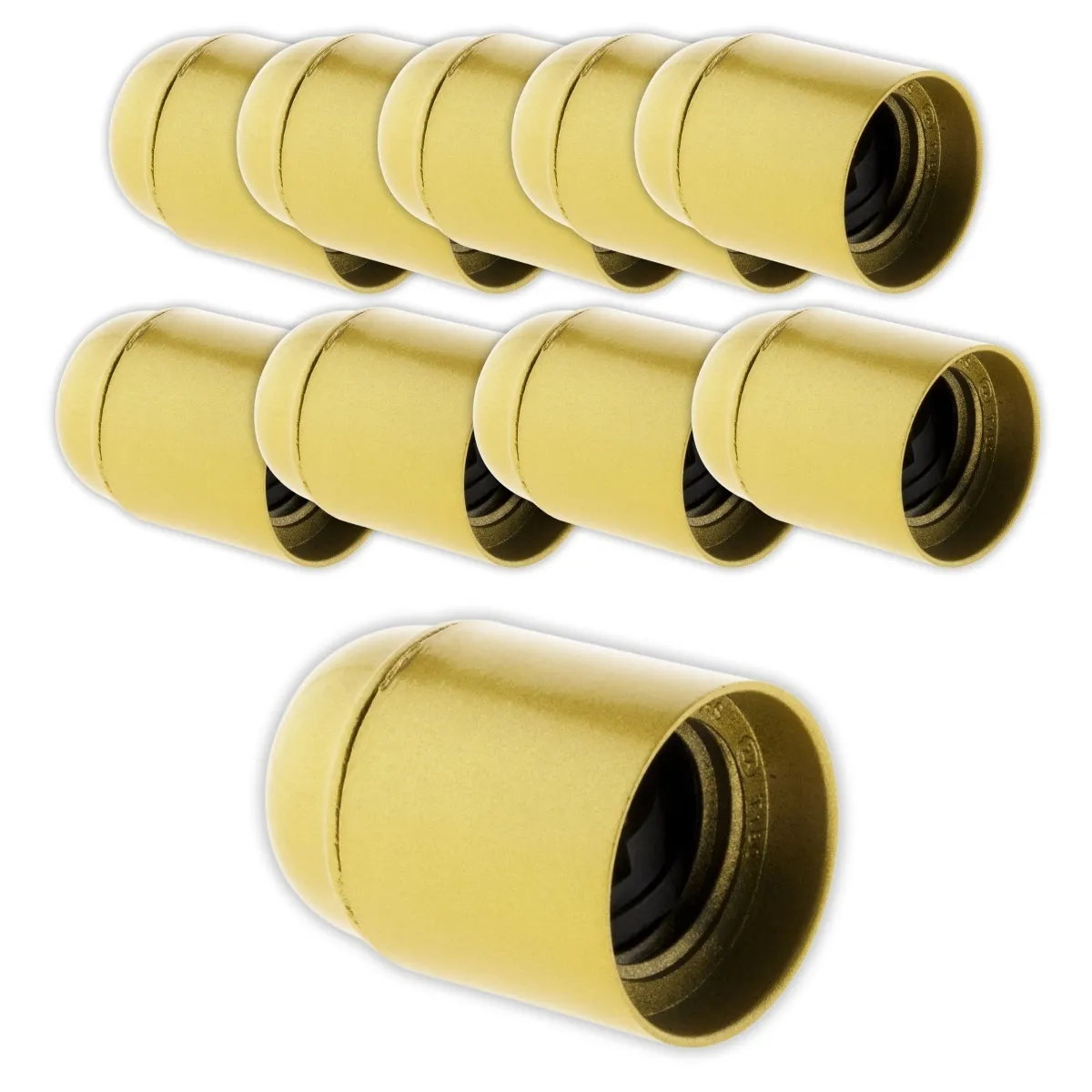 Non Communiqué Doré Zenitech - Lot De 10 Douilles Lisses Sans Bague - E27 - Image 3