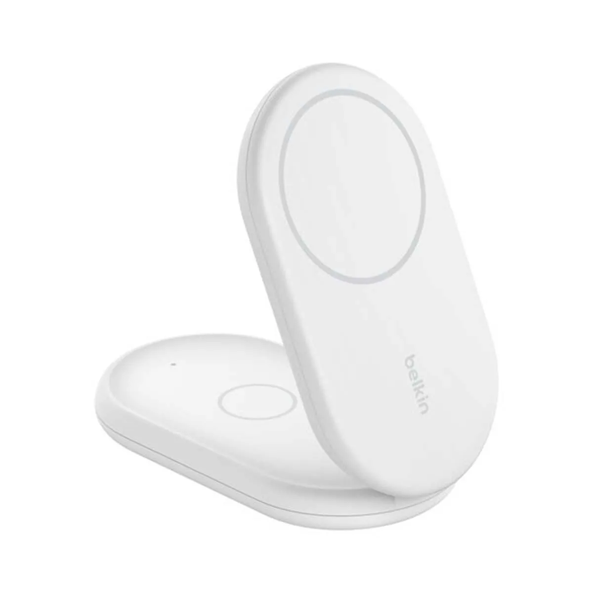 Belkin Blanc Boostcharge Socle De Recharge Aimanté Et Pliable Qi2 15W (Blanc) + Chargeur Secteur