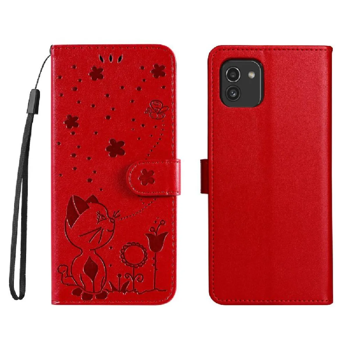 Générique Rouge Étui Portefeuille Samsung Galaxy A03