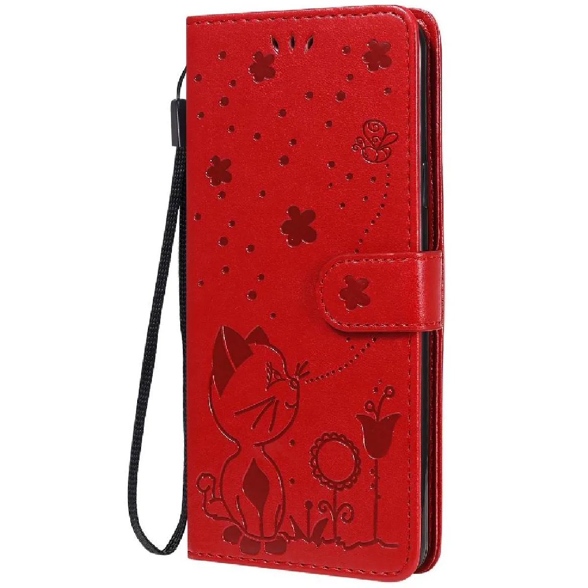 Générique Rouge Étui Portefeuille Slim Fit Samsung Galaxy S9 Plus