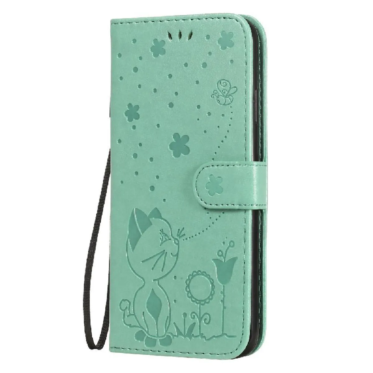 Générique Vert Étui Portefeuille Avec Fente Pour Cartes Pour Apple Iphone Xs Max