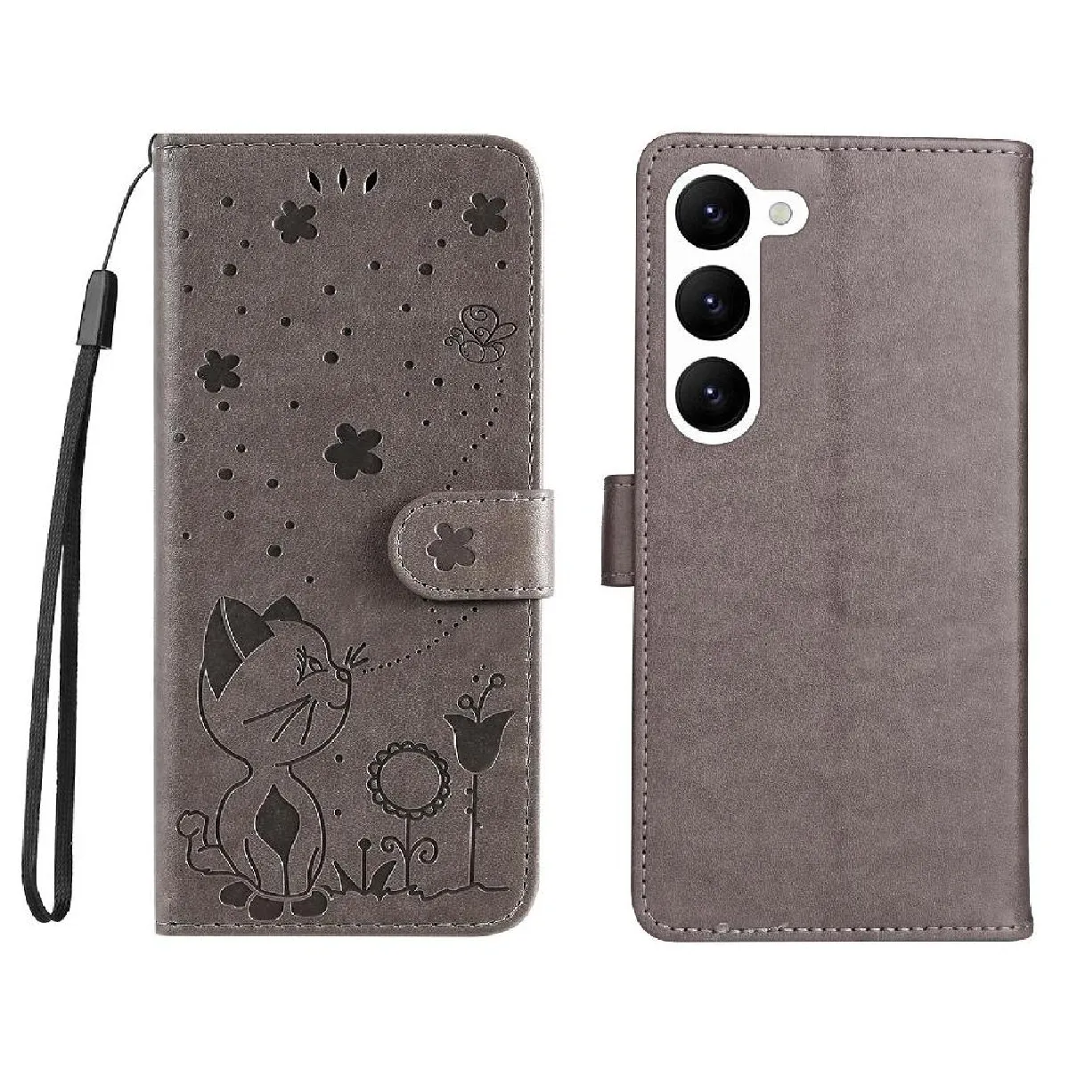 Générique Gris Étui Portefeuille En Similicuir Samsung Galaxy S23