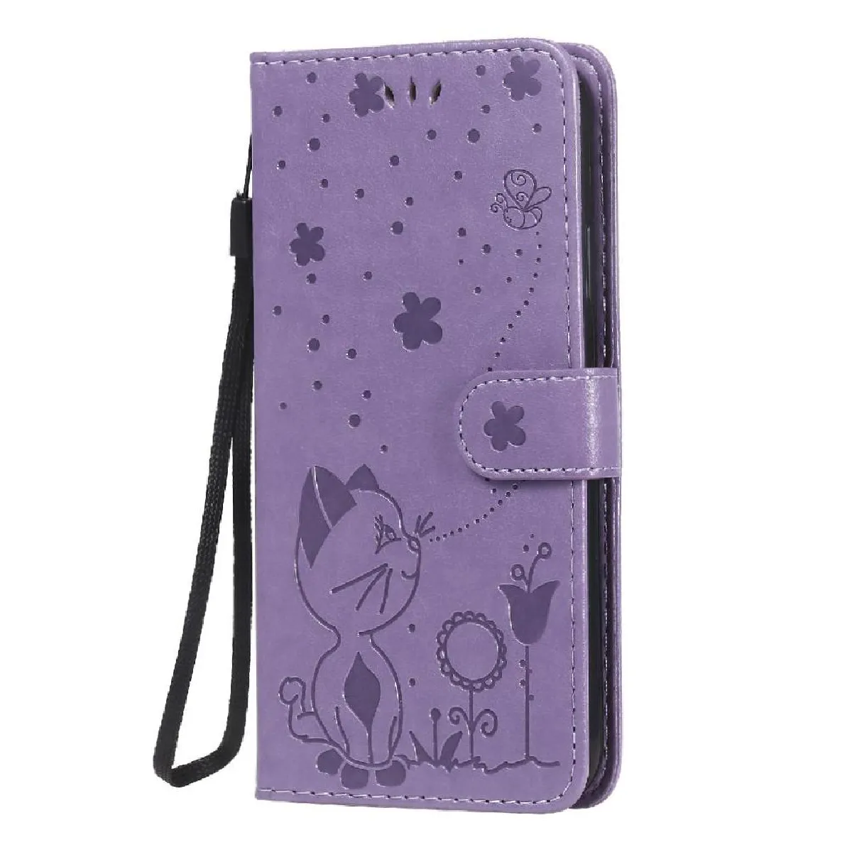 Générique Violet Étui Portefeuille En Similicuir Apple Iphone Xr