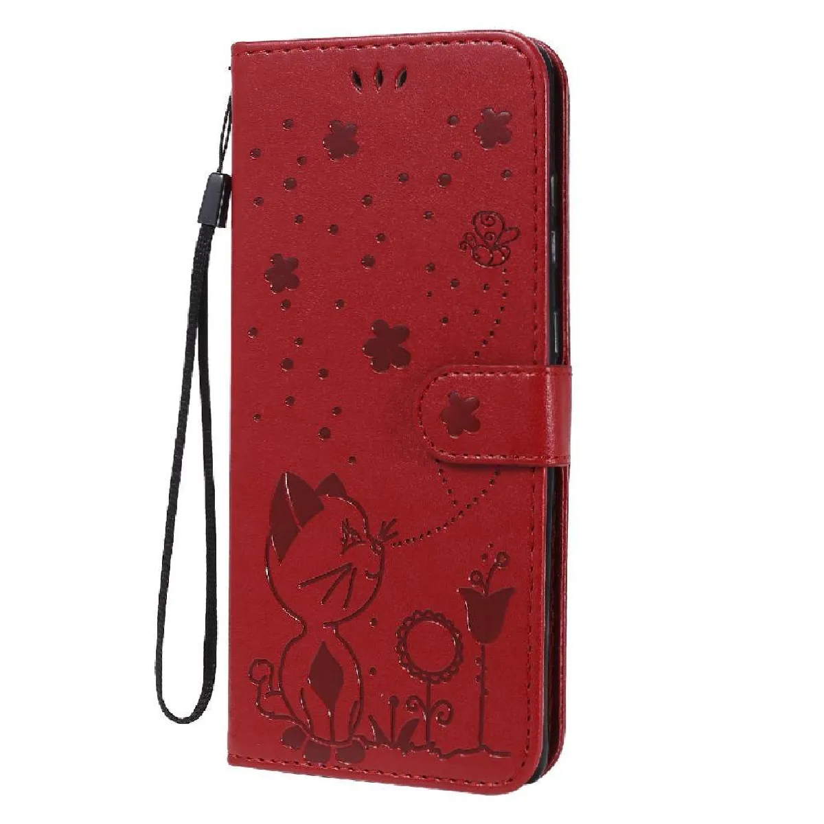 Générique Rouge Étui Portefeuille En Similicuir Pour Samsung Galaxy A81