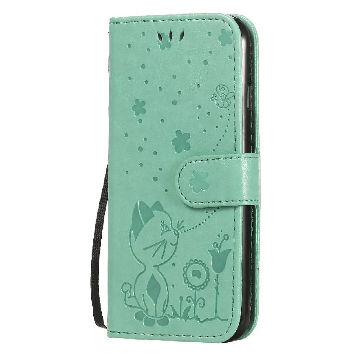 Générique Vert Étui Portefeuille En Similicuir Apple Iphone Se3/Se2