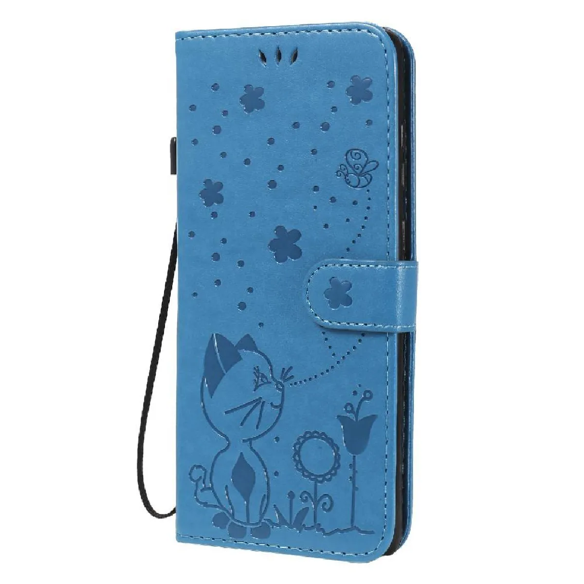 Générique Bleu Étui Portefeuille En Similicuir À Porte-Cartes Pour Samsung Galaxy A81