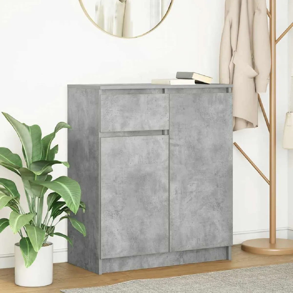 Vidaxl Buffet avec tiroir béton