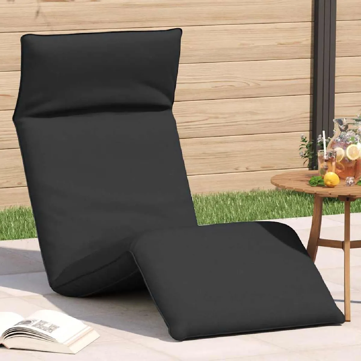 vidaXL Chaise longue pliante textile - vue 2