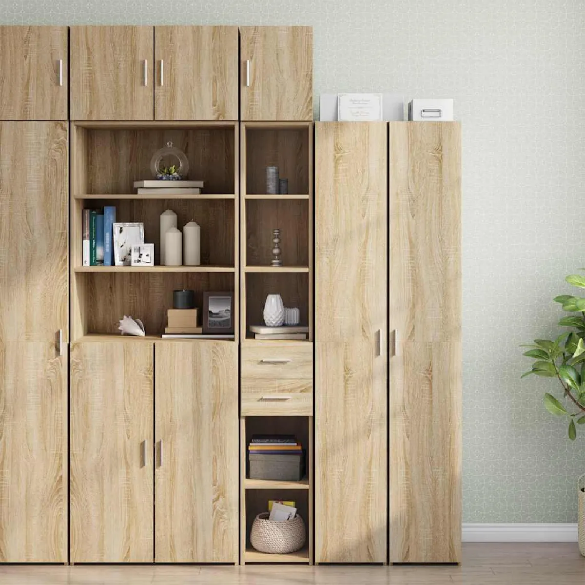 vidaXL Armoire de rangement Chêne sonoma