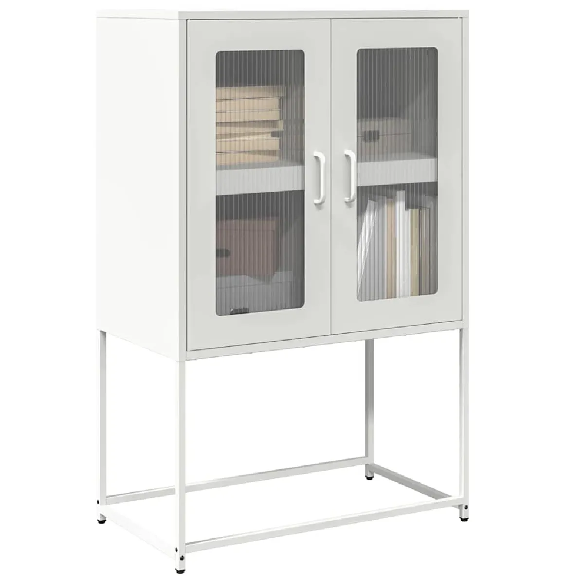Non Communiqué Blanc Buffet Haut 68X39x107 Cm Acier - Image 3