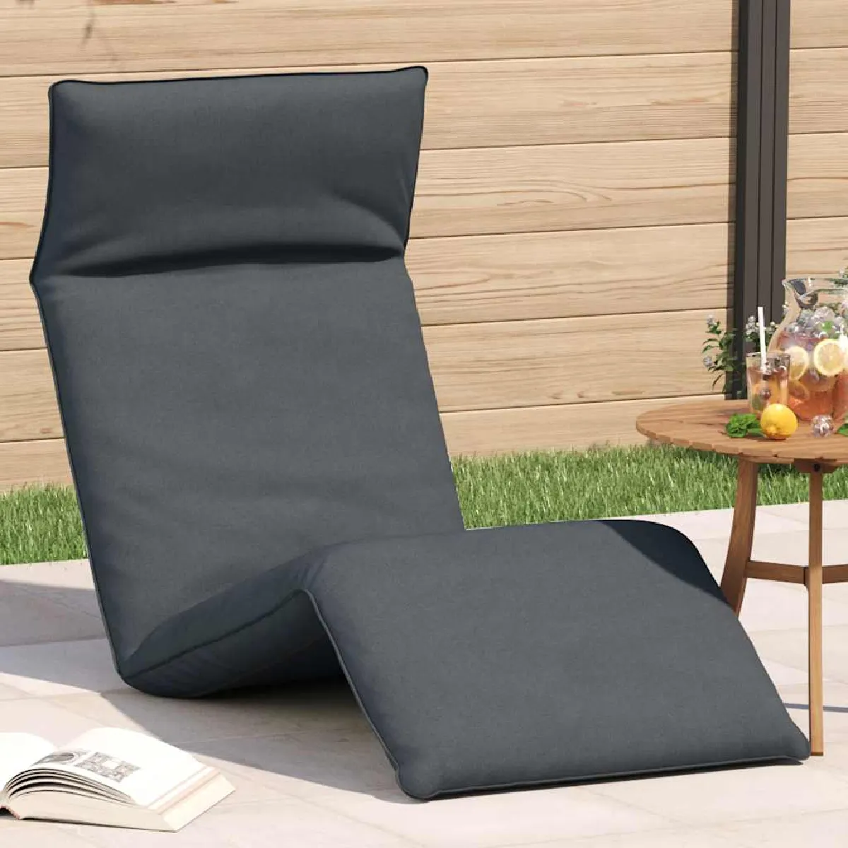 vidaXL Chaise longue pliante textile - vue 1
