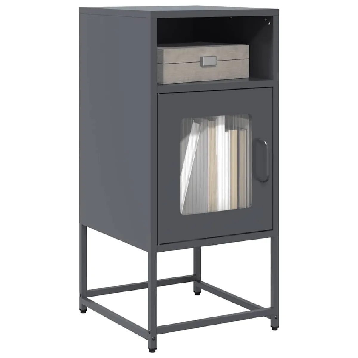 Vidaxl Table de chevet anthracite - 36x39x78 cm